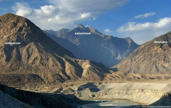 Junction of Three Mountain Ranges