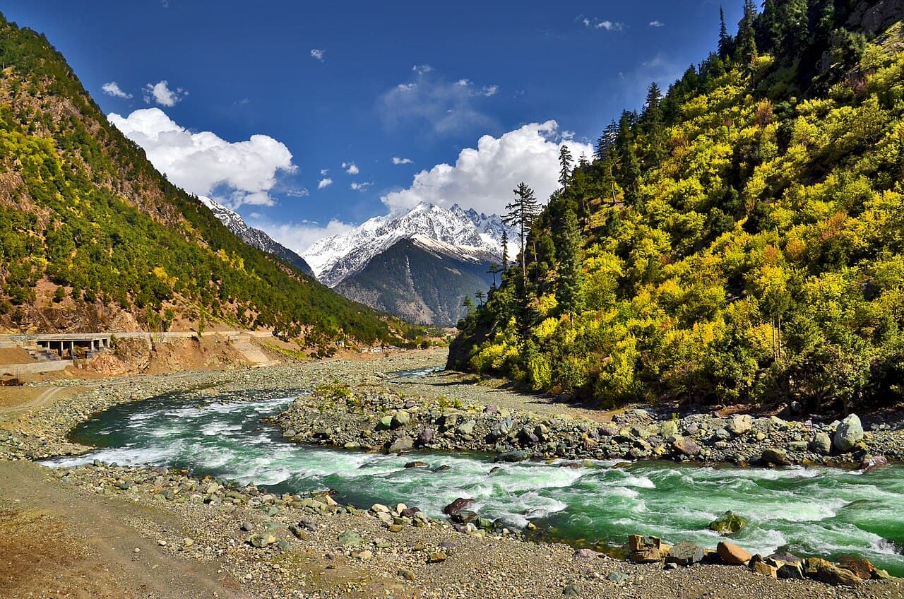 Kalam Valley forests and river