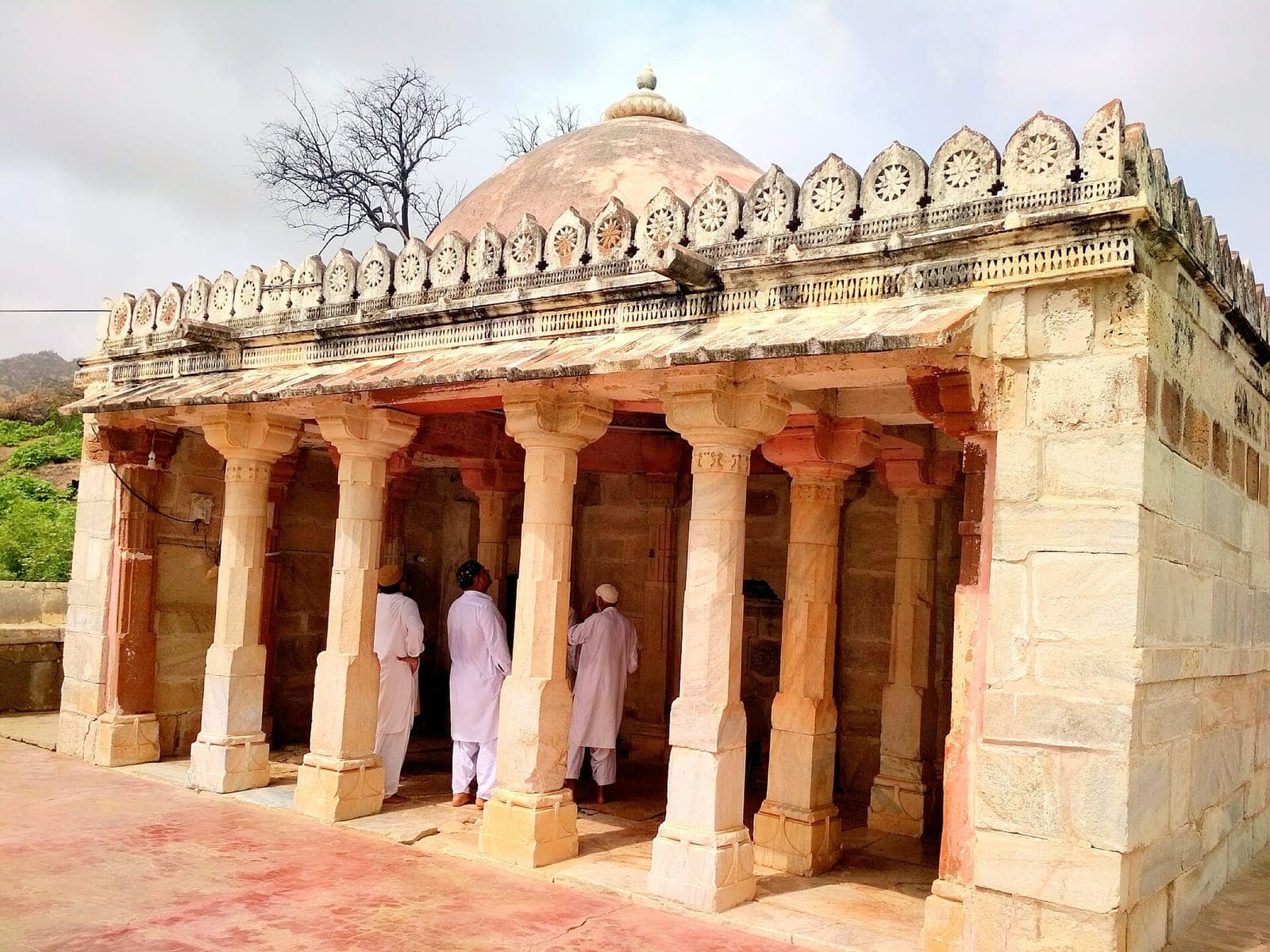 Stone Mosque with White Marble Pillars, Bhodesar